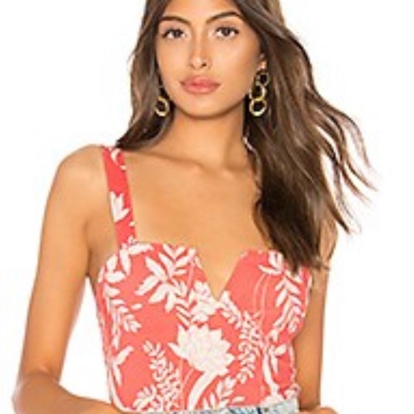 NWT Pippa V Wire Bodysuit in Coral size small - Picture 2 of 6